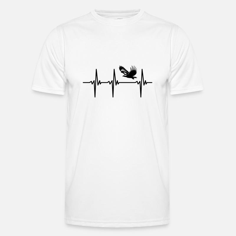 Battement de cœur pour les pygargues à queue blanche en vol T-shirt sport Homme