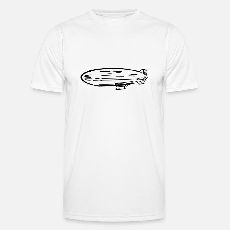 Conception de ventilateur de dirigeable Zeppelin T-shirt sport Homme