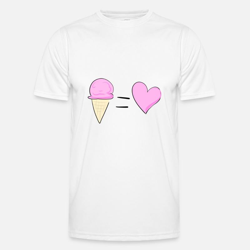 herz symbol essen eis sommer Männer Funktions-T-Shirt