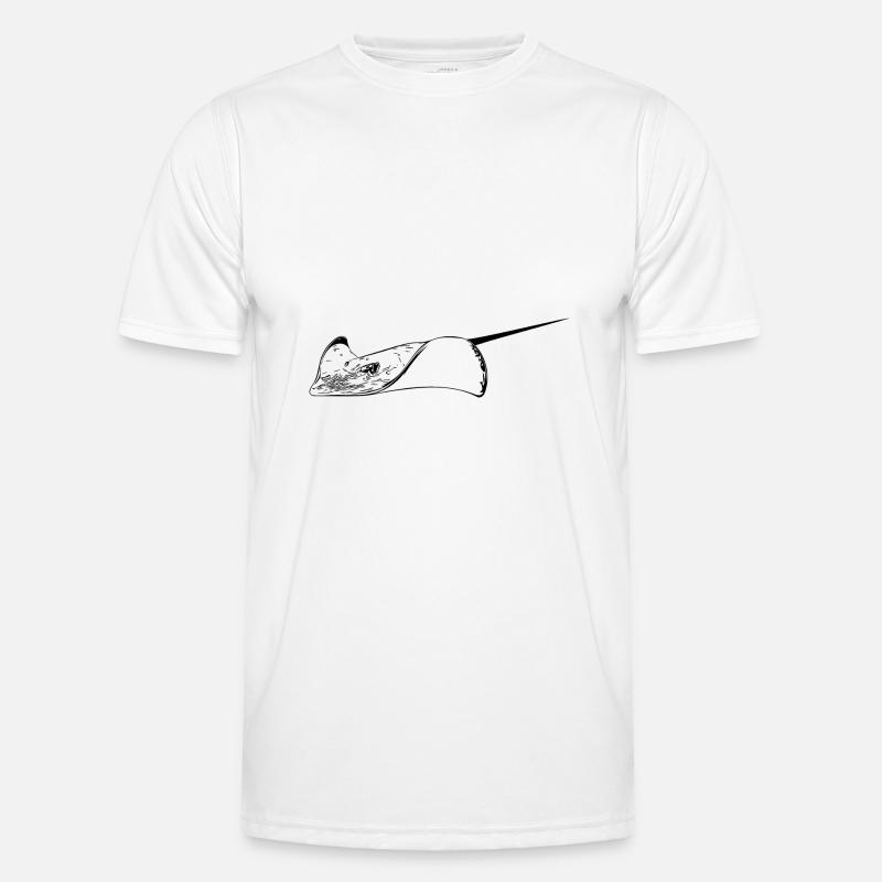 Stingrays in elegant flight - Men's Functional T-Shirt - white
