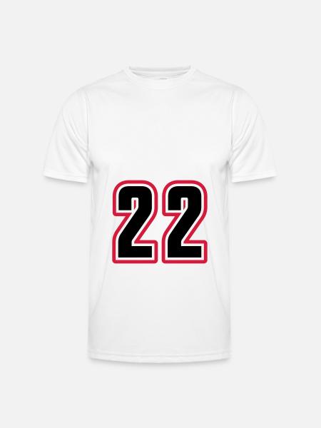 22 number symbol - Men's Functional T-Shirt - white