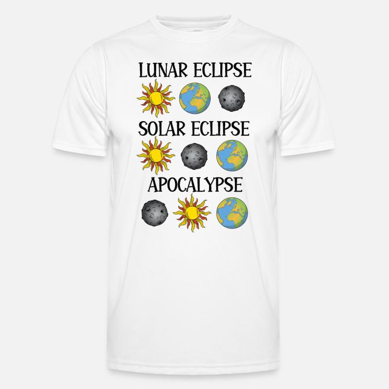 Lunar Eclipse Solar Eclipse Apocalypse - Men's Functional T-Shirt - white