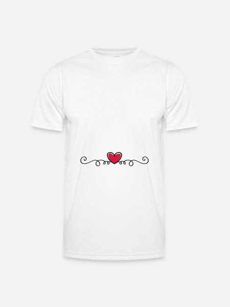 herz ornamente - Männer Funktions-T-Shirt - Weiß