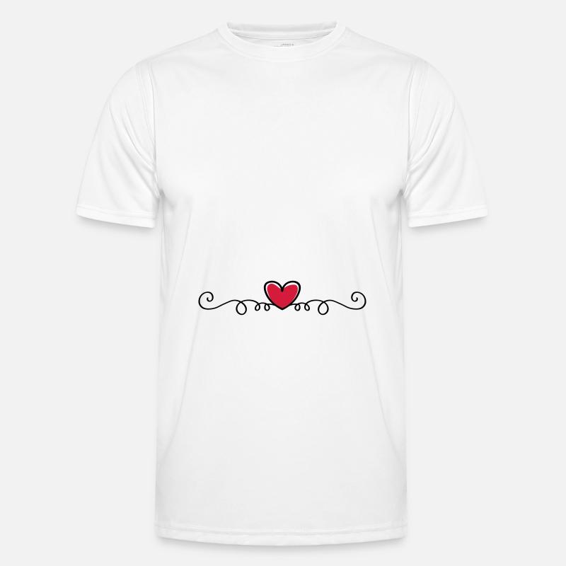 heart ornaments - Men's Functional T-Shirt - white
