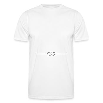 herzen symbol - Männer Funktions-T-Shirt - Weiß - Vorne - AI Model Male 178 dark (178cm)