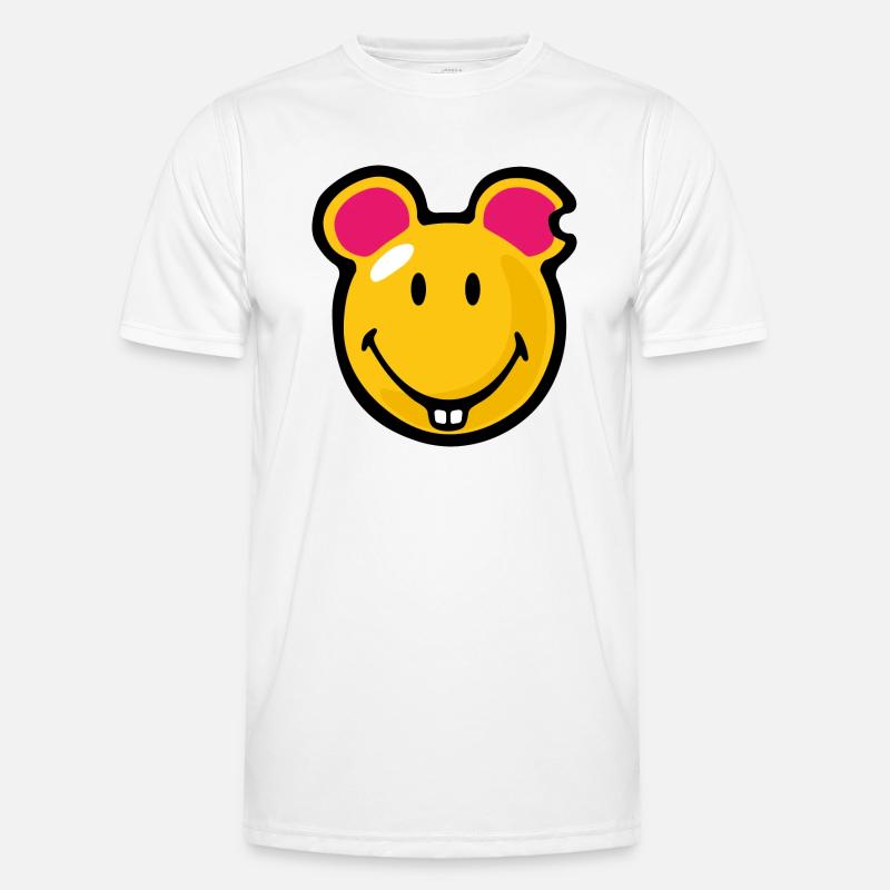 Smiley Mouse - Men's Functional T-Shirt - white
