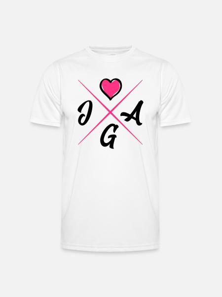 jga design herz - Männer Funktions-T-Shirt - Weiß