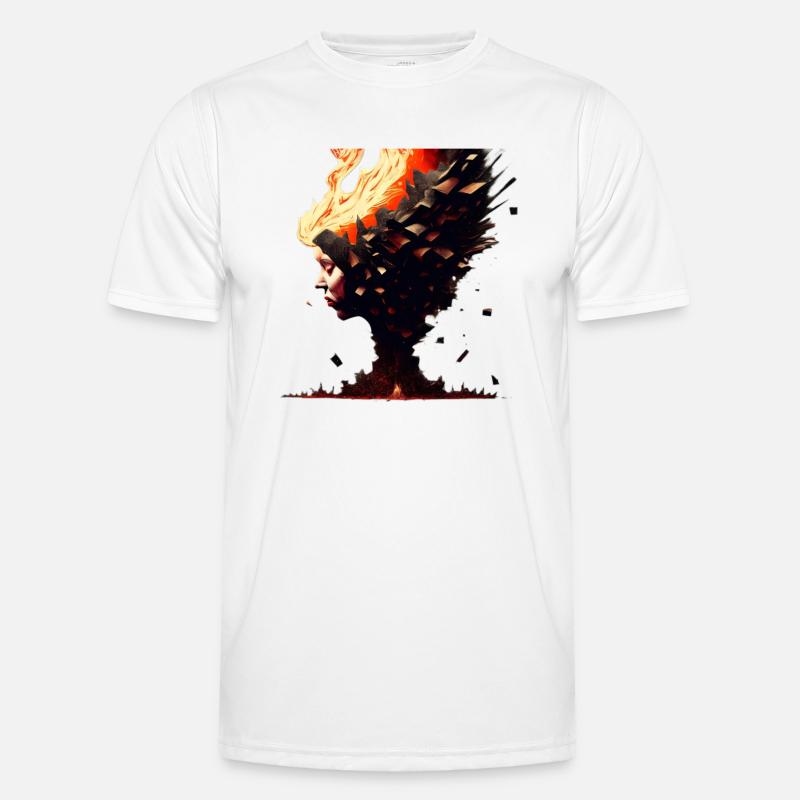 Explosion der Gedanken Männer Funktions-T-Shirt
