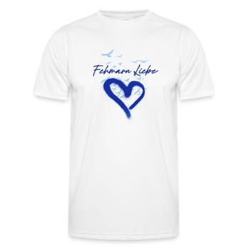 Fehmarn,mouettes,ancres,troupeau d’oiseaux - T-shirt sport Homme - blanc - Devant - AI Model Male 178 dark (178cm)