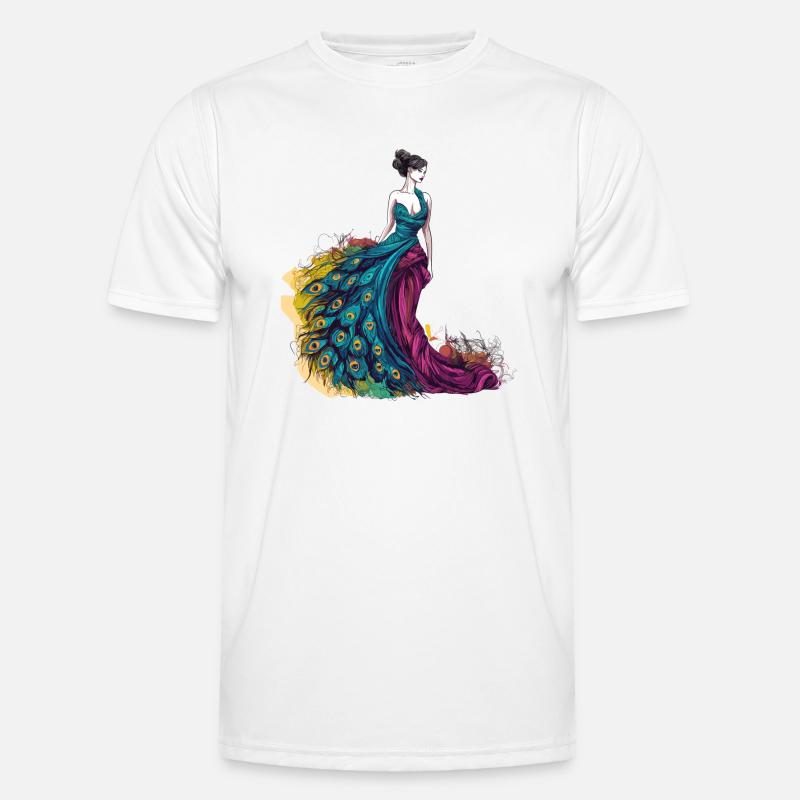 Peacock Modedesigner Männer Funktions-T-Shirt