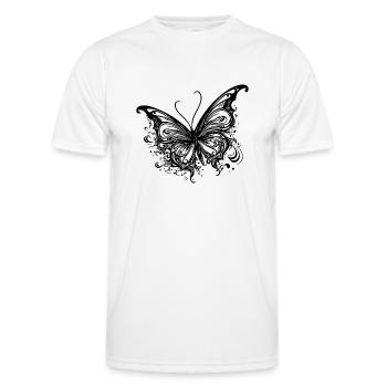 Pretty Tattoo Kids Lines Style Butterfly - T-shirt sport Homme - blanc - Devant - AI Model Male 178 dark (178cm)