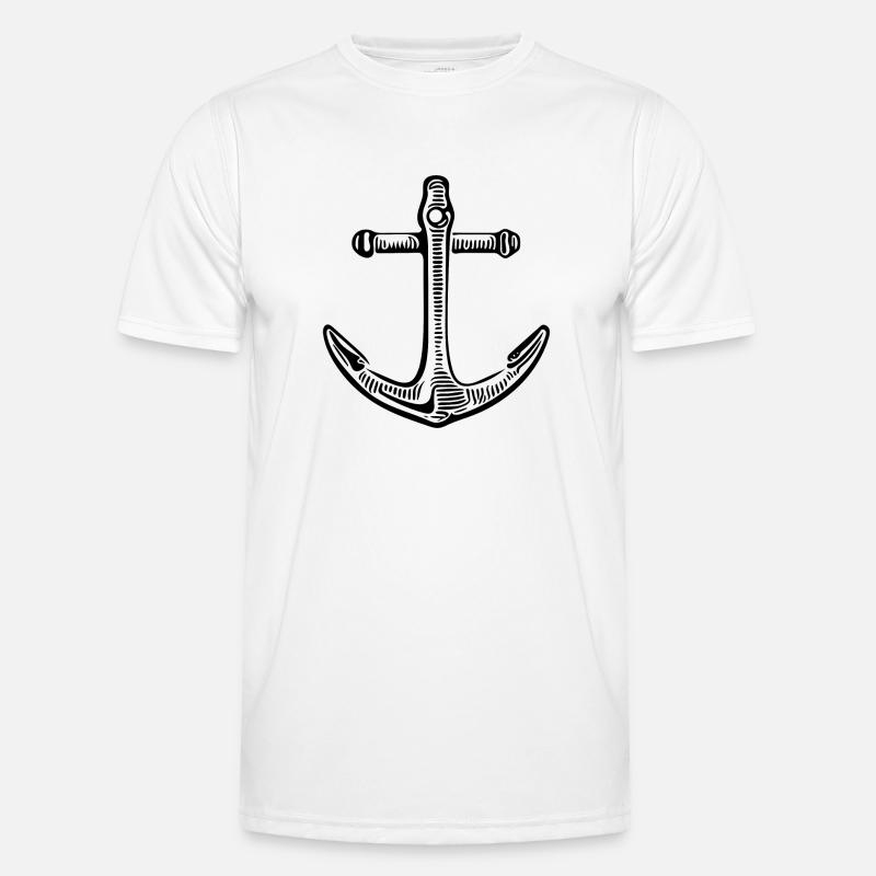 Conception de marin de tatouage de skipper d'ancre vintage T-shirt sport Homme