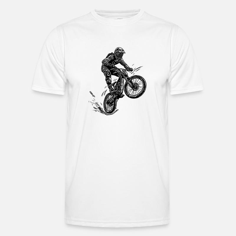 Cooler Radfahrer Mountainbiker Männer Funktions-T-Shirt