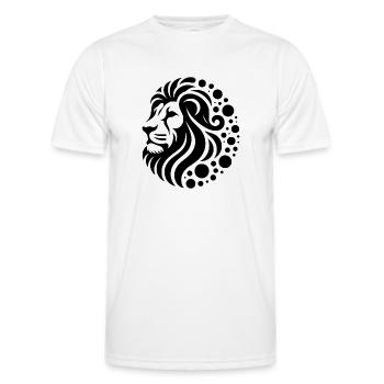 Proud lion's head with mane - Men's Functional T-Shirt - white - Front - AI Model Male 178 dark (178cm)