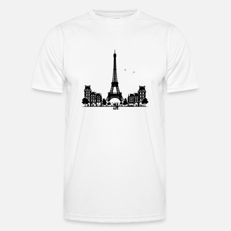Frankreich Romantisches Paris Eifelturm Aussicht Männer Funktions-T-Shirt