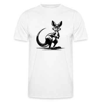 Australisches lächelndes Känguru - Männer Funktions-T-Shirt - Weiß - Vorne - AI Model Male 178 dark (178cm)