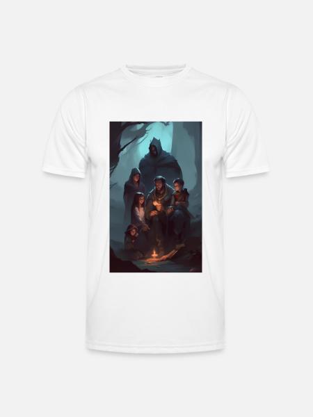 Dunkle Fantasy-Familiengeschichten - Männer Funktions-T-Shirt - Weiß