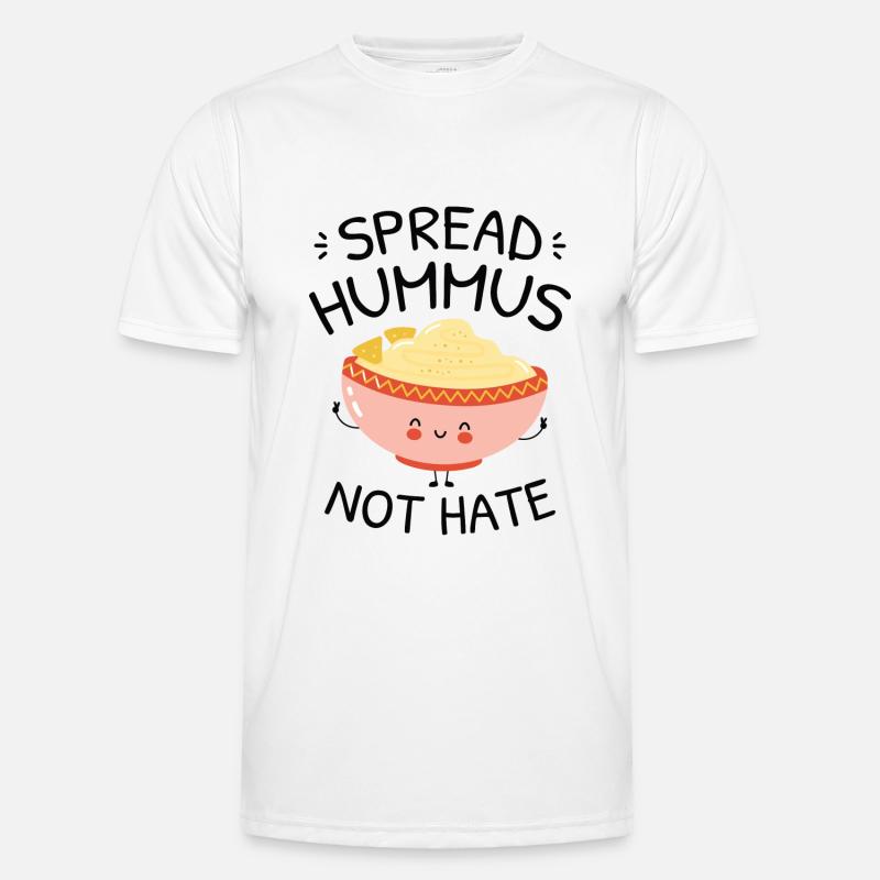 Spread Hummus Not Hate Men's Functional T-Shirt