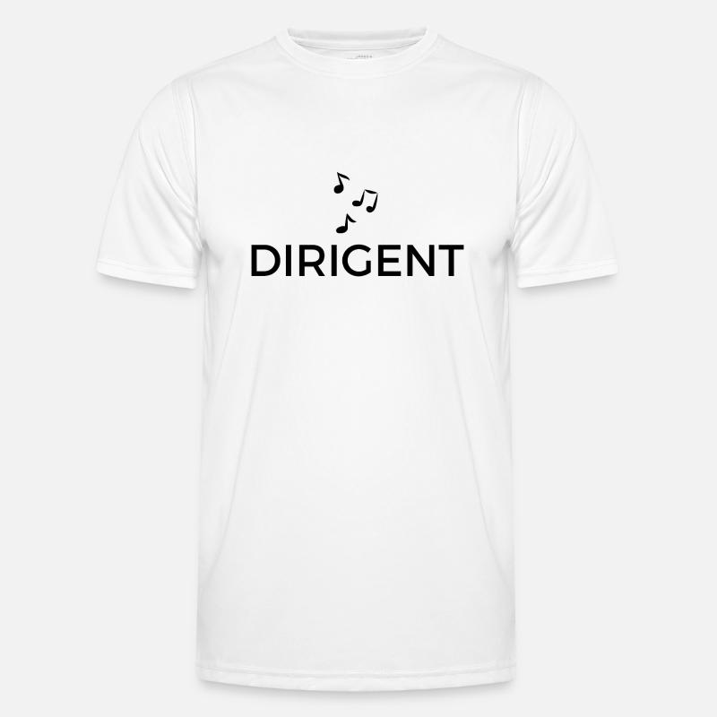 Dirigent mit Noten Männer Funktions-T-Shirt