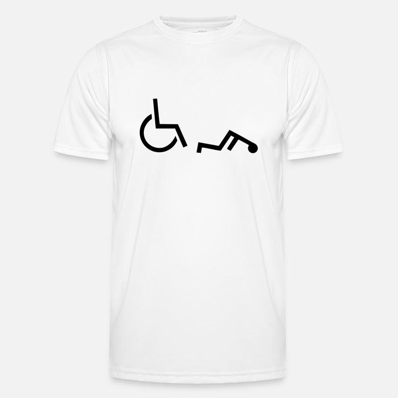 Rollstuhl Männer Funktions-T-Shirt
