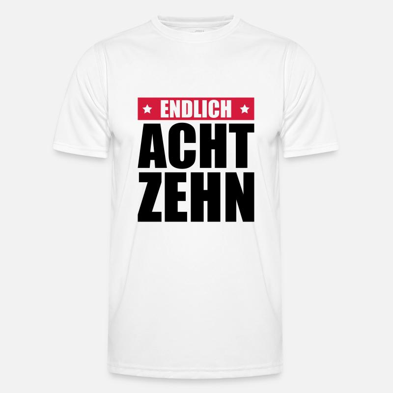 endlich 18 jahre Männer Funktions-T-Shirt