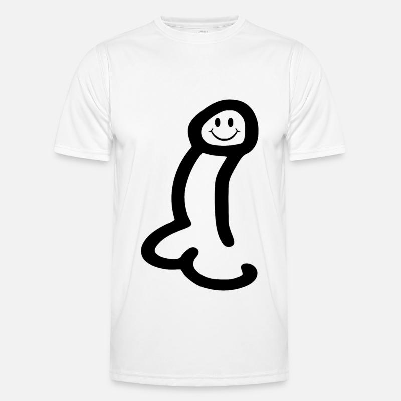 Penis cock dick - Men's Functional T-Shirt - white