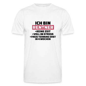Rentner - Männer Funktions-T-Shirt - Weiß - Vorne - AI Model Male 178 dark (178cm)