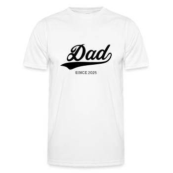 Papa 25 Papa Bébé Papa 2025 Fête des Pères - T-shirt sport Homme - blanc - Devant - AI Model Male 178 dark (178cm)