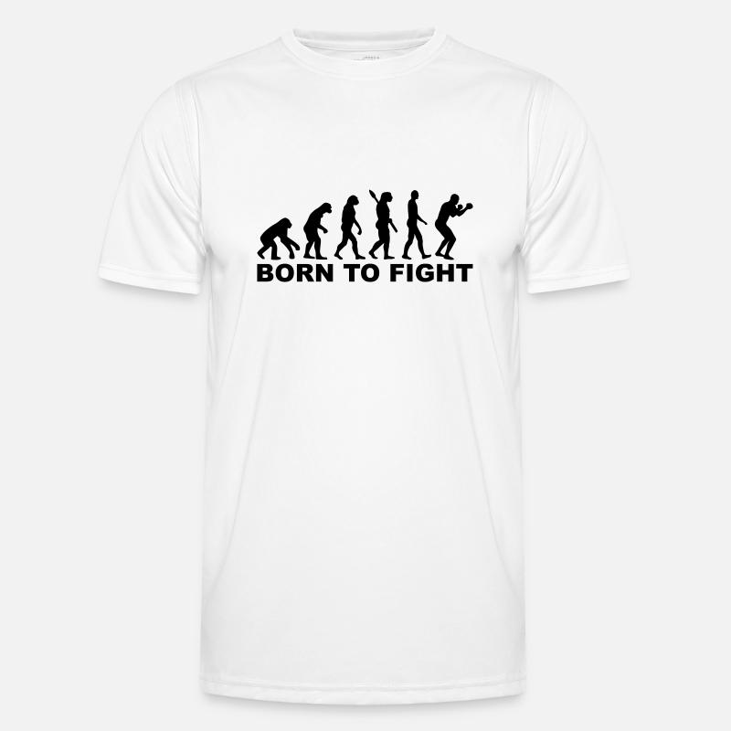 Boxen Evolution - Männer Funktions-T-Shirt - Weiß