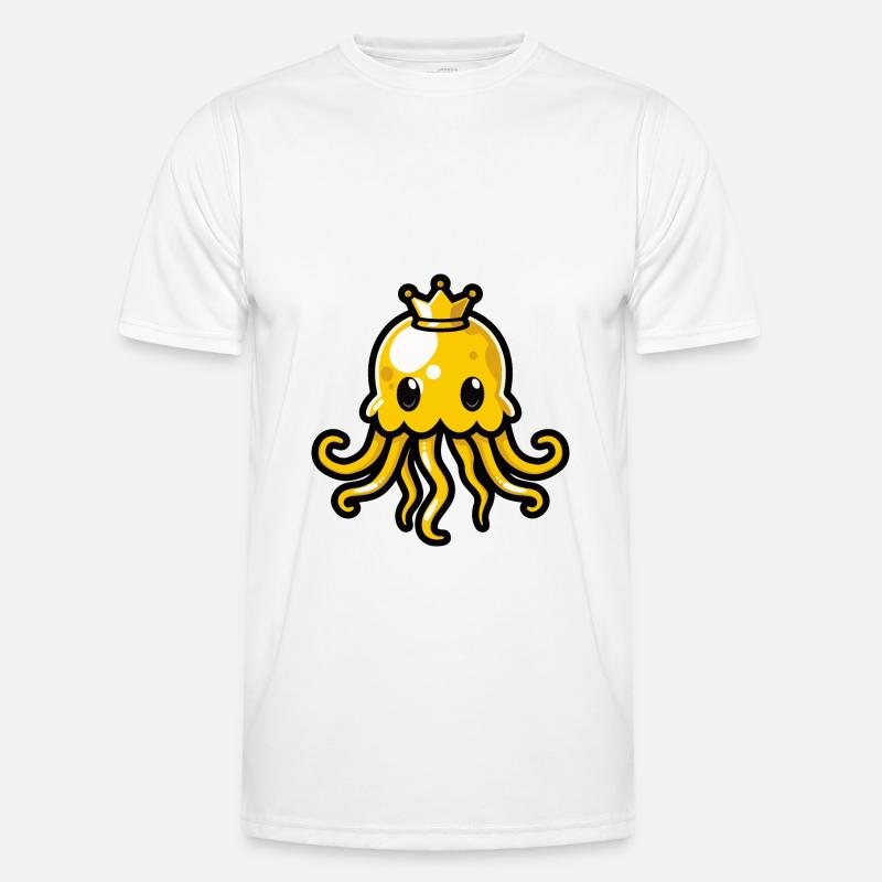 Jellyfish Comic Crown - Men's Functional T-Shirt - white