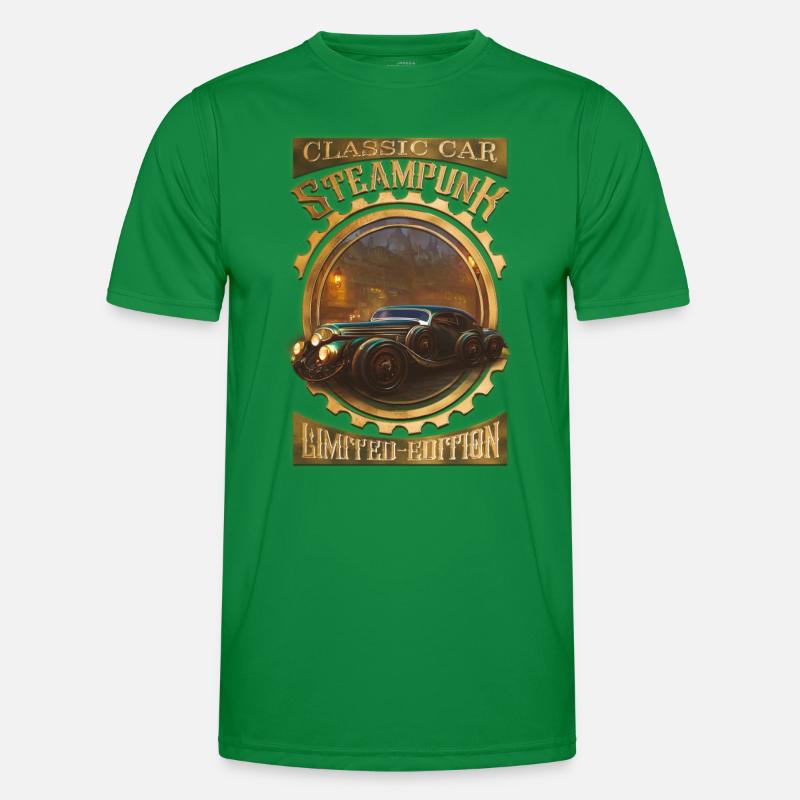 Steampunk Oldtimer Klassiker, Gothic und kraftvoll Männer Funktions-T-Shirt