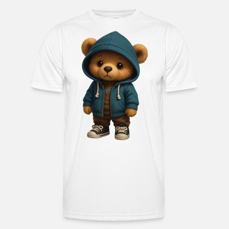 Kapuzenpullover Teddy - Männer Funktions-T-Shirt - Weiß