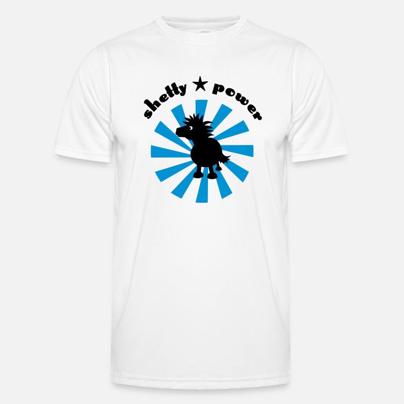 Label "shetty power" Männer Funktions-T-Shirt