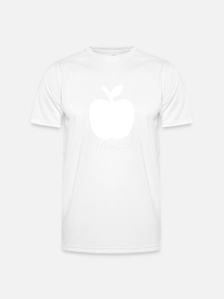 I fixed it Apple, lustiges Design - Männer Funktions-T-Shirt - Weiß