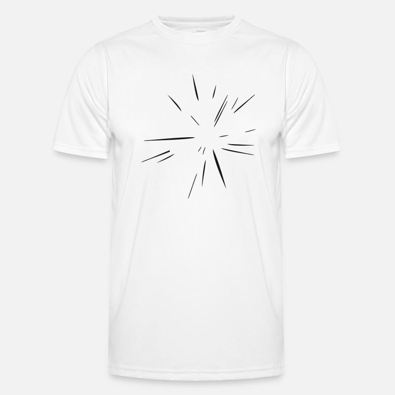 Explosion - Flash - Blitz - Vectorgraphic - Männer Funktions-T-Shirt - Weiß