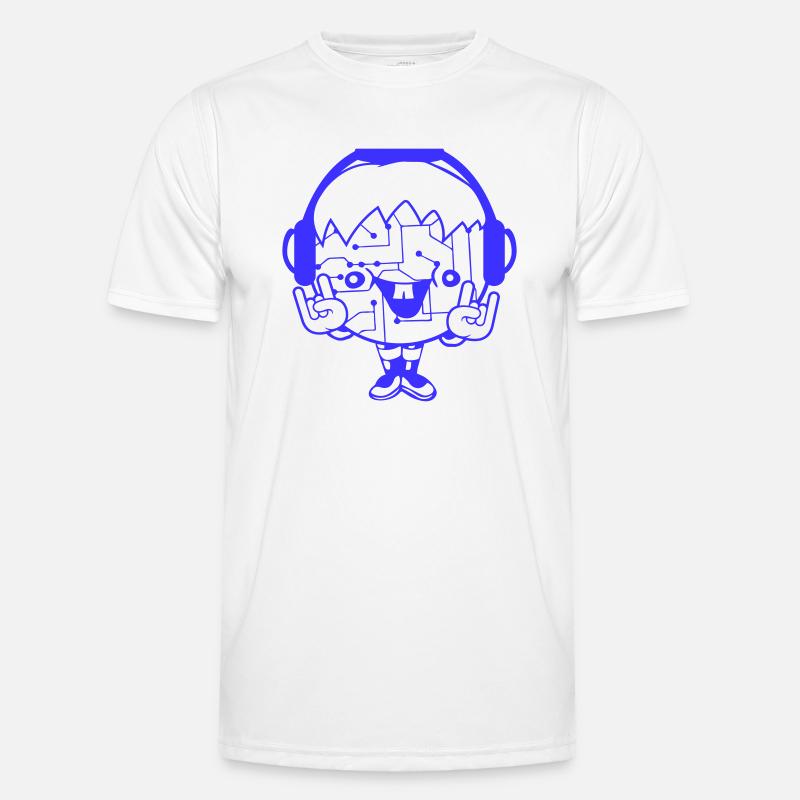 DJ Daten Mikrochip Muster Computer Nerd Geek Party Männer Funktions-T-Shirt