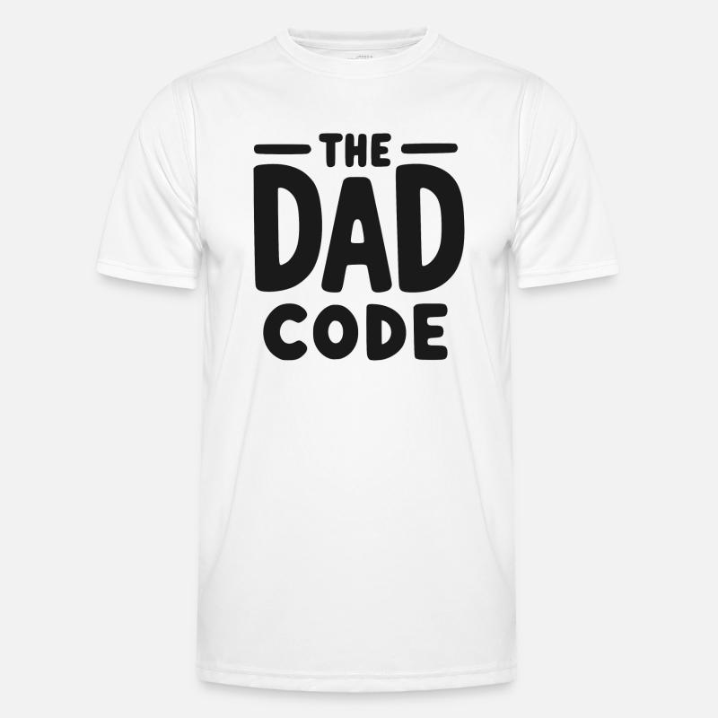 Der Papa-Code - Männer Funktions-T-Shirt - Weiß