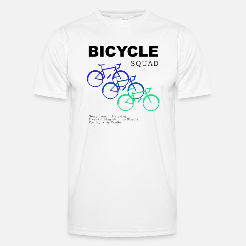 Bicycle Squad Hobby-Radfahrer - Männer Funktions-T-Shirt - Weiß