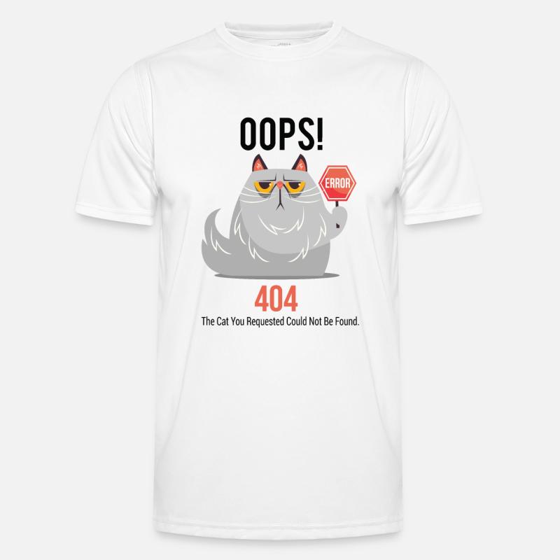 Grumpy Cat 404 - Men's Functional T-Shirt - white