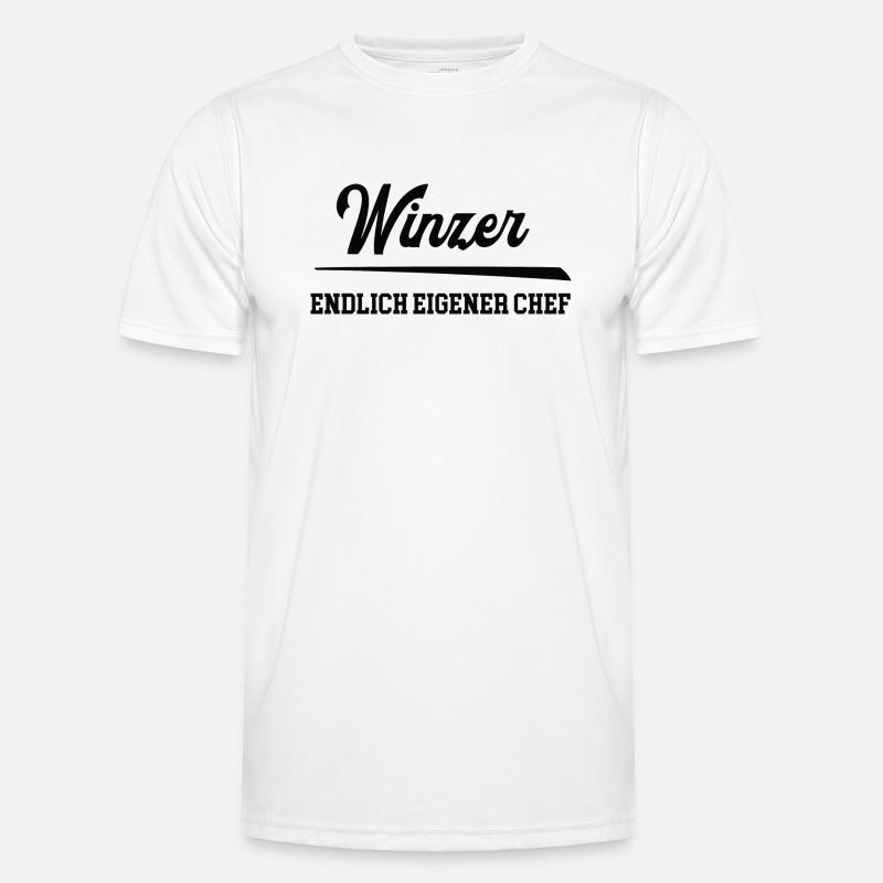 Winzer Chef Selbstständigkeit Weingut Gründen Männer Funktions-T-Shirt