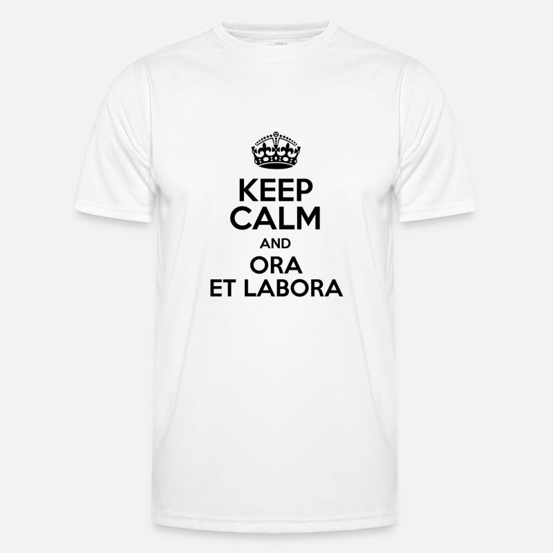 Keep calm and now and labora 2N - Men's Functional T-Shirt - white