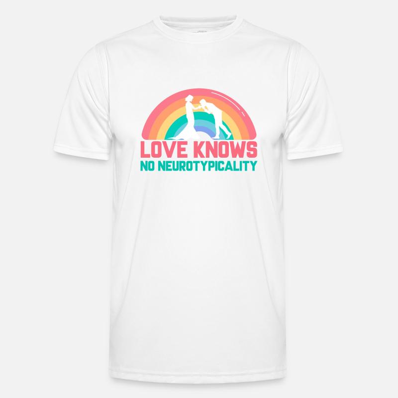 Neurodiverse Ehe Valentinstag Männer Funktions-T-Shirt