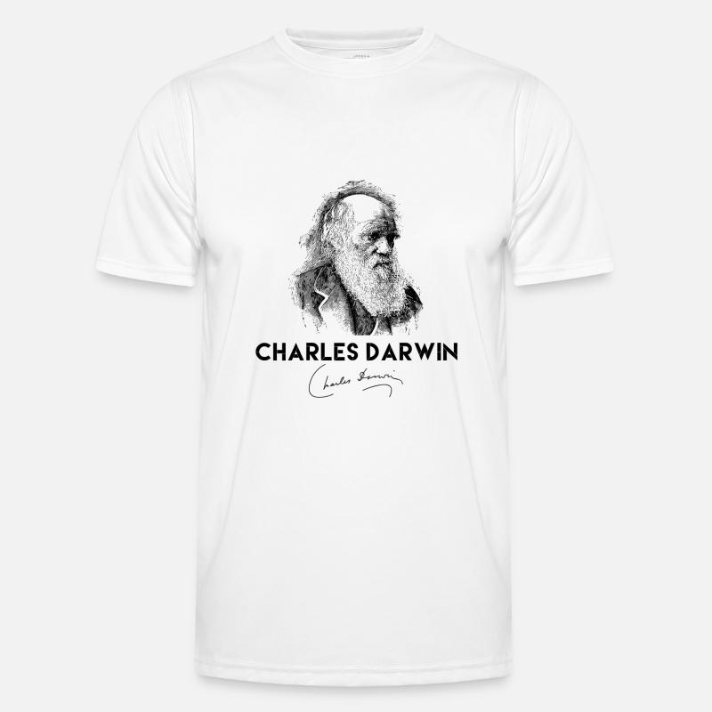 Darwin, Charles Darwin, Darwin portrait, Darwin si T-shirt sport Homme