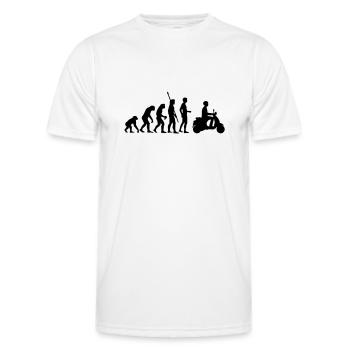 evolution_ - T-shirt sport Homme - blanc - Devant - AI Model Male 178 dark (178cm)