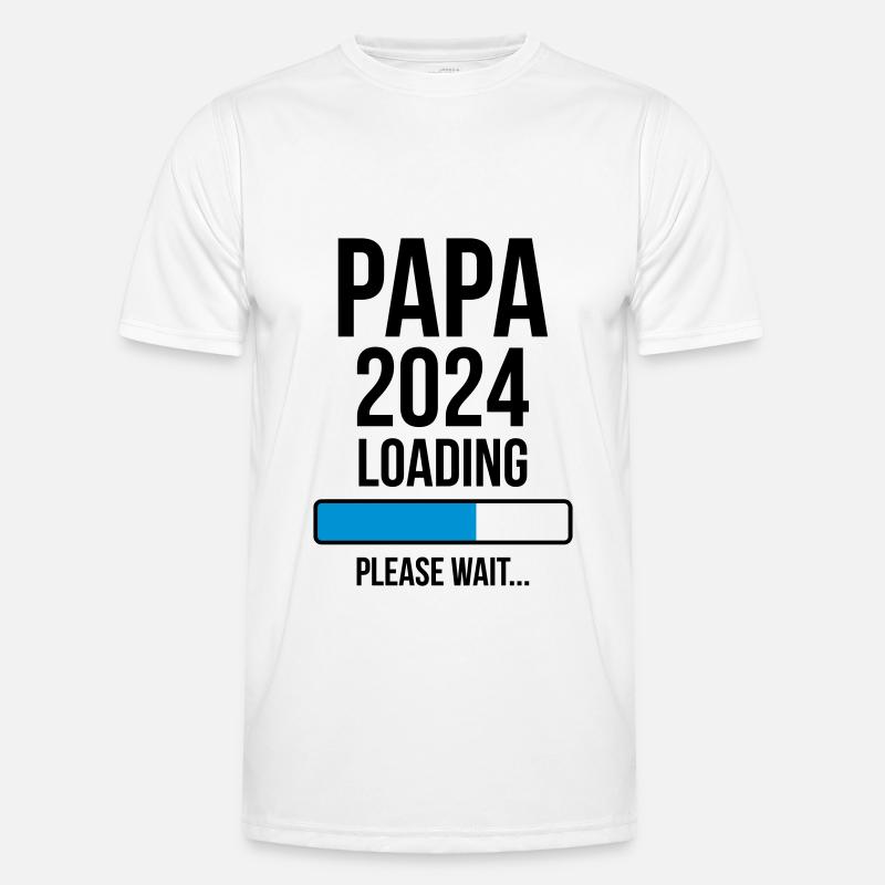 Papa 2024 Loading Bitte warten... Männer Funktions-T-Shirt