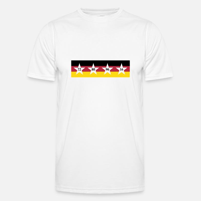 4 Sterne EM 2016 '72 '80 '96 '16 Männer Funktions-T-Shirt