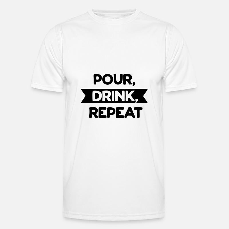 Verser la répétition de boisson T-shirt sport Homme
