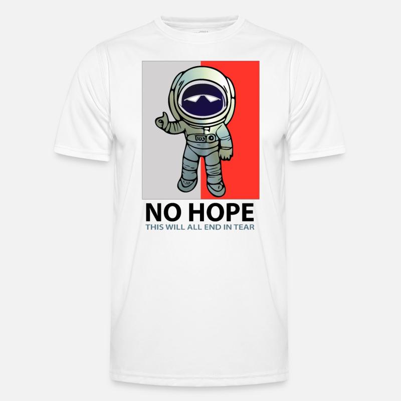 No Hope with Astronaut - Men's Functional T-Shirt - white
