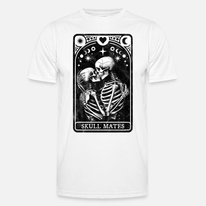 Skull Mates Tarot - Men's Functional T-Shirt - white