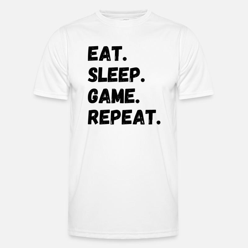 Eat Sleep Game Repeat Men's Functional T-Shirt